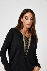 Maglia nera lurex FEDERICA BI