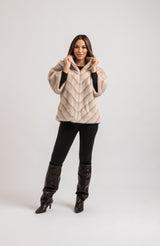 Ecopelliccia beige FEDERICA BI
