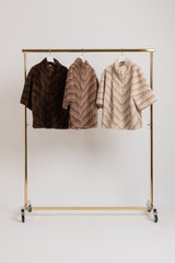 Ecopelliccia beige FEDERICA BI