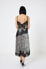 Gonna in paillettes argento FEDERICA BI