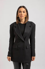 Blazer nero doppiopetto FEDERICA BI