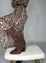 Stivale marrone frange FEDERICA BI