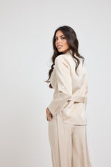 Tailleur in raso beige FEDERICA BI