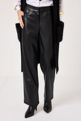 Pantalone nero in ecopelle FEDERICA BI