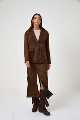 Gonna lunga in eco suede FEDERICA BI