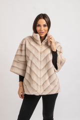 Ecopelliccia beige FEDERICA BI