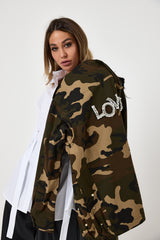 Giacca in cotone military LOVE FEDERICA BI