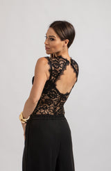 Body nero in pizzo FEDERICA BI