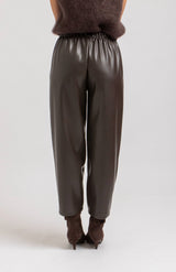 Pantalone in ecopelle moro FEDERICA BI