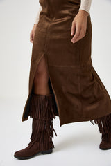 Gonna lunga in eco suede FEDERICA BI