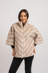 Ecopelliccia beige FEDERICA BI