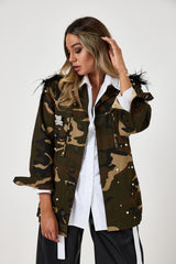 Giacca in cotone military LOVE FEDERICA BI