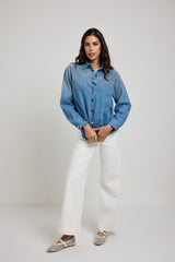 Camicia in denim azzurra FEDERICA BI