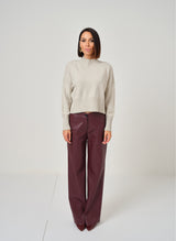 Pantalone bordeaux in ecopelle FEDERICA BI