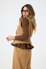 Pantalone palazzo in velluto FEDERICA BI