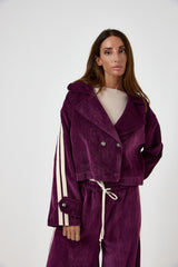 Pantalone in velluto bordeaux FEDERICA BI