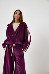 Pantalone in velluto bordeaux FEDERICA BI