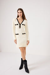 Abito elegante bottoni oro FEDERICA BI