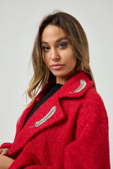 Cappotto rosso gioiello FEDERICA BI