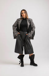 Blazer principe di Galles frange nere FEDERICA BI