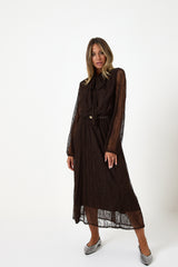 Abito lungo in pizzo moro FEDERICA BI