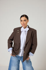 Blazer over in cotone FEDERICA BI