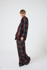 Pantalone tartan nero FEDERICA BI
