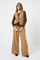 Pantalone palazzo in velluto FEDERICA BI