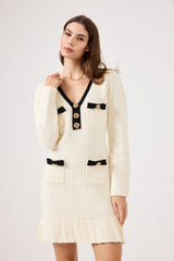 Abito elegante bottoni oro FEDERICA BI