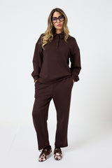 Completo tuta in punto Milano moro FEDERICA BI