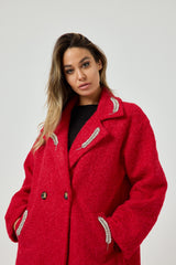 Cappotto rosso gioiello FEDERICA BI