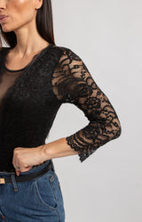 Body nero in pizzo FEDERICA BI