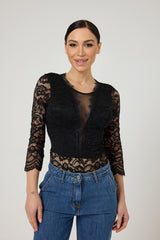 Body nero in pizzo FEDERICA BI