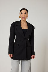 Blazer nero over FEDERICA BI