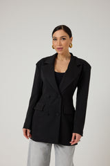 Blazer nero over FEDERICA BI
