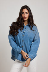 Camicia in denim azzurra FEDERICA BI