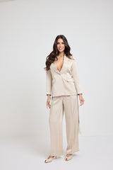 Tailleur in raso beige FEDERICA BI