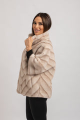Ecopelliccia beige FEDERICA BI