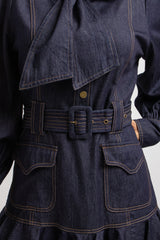 Abito FEDERICA BI in blu denim