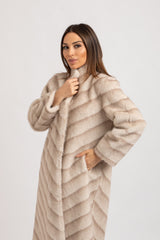 Ecopelliccia beige FEDERICA BI