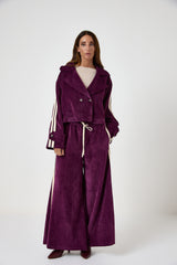 Pantalone in velluto bordeaux FEDERICA BI