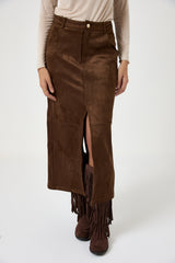 Gonna lunga in eco suede FEDERICA BI