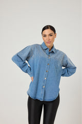 Camicia in denim e cristalli FEDERICA BI