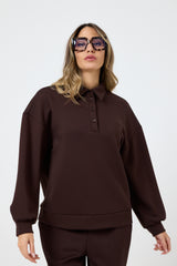 Completo tuta in punto Milano moro FEDERICA BI