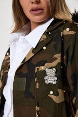 Giacca in cotone military LOVE FEDERICA BI