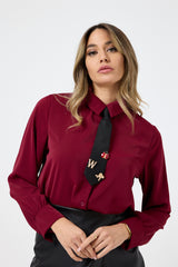 Camicia con cravatta con spille FEDERICA BI ( più colori )