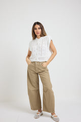 Gilet bianco traforato FEDERICA BI