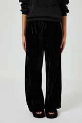 Pantalone in velluto nero FEDERICA BI