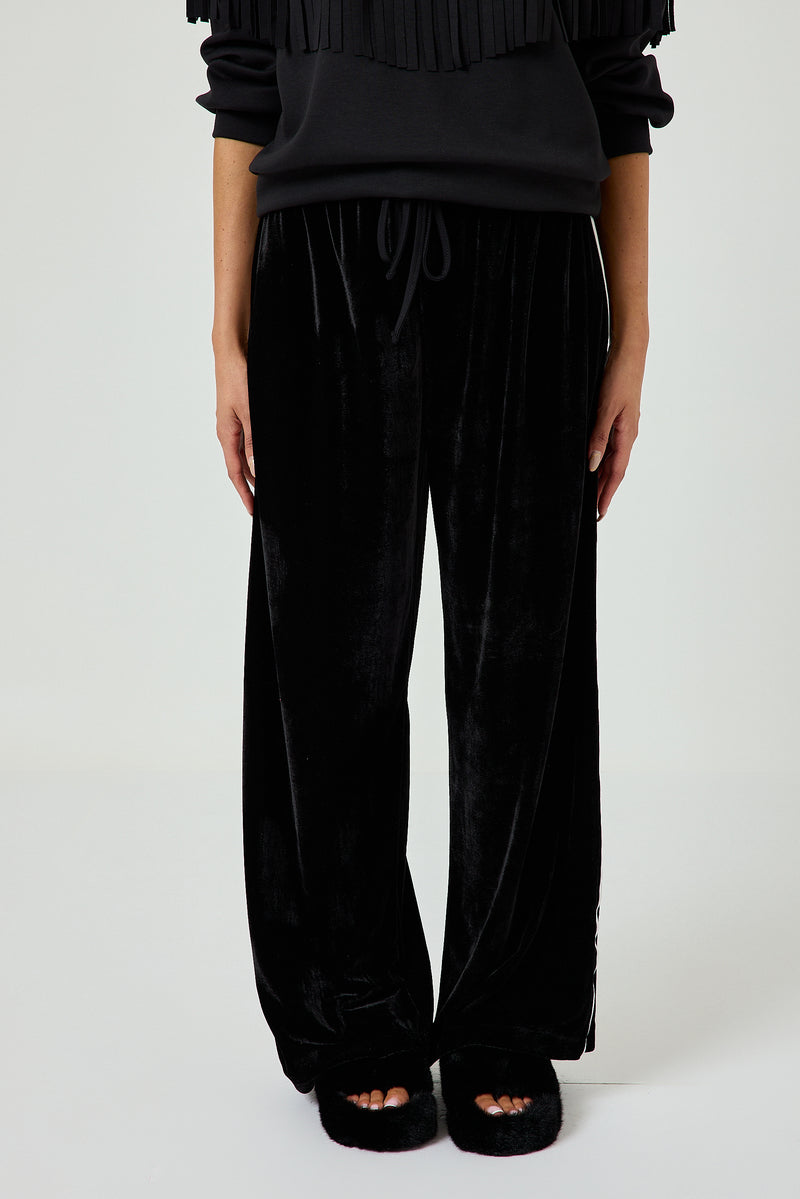 Pantalone in velluto nero FEDERICA BI