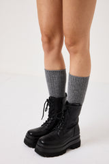 Anfibio nero lacci FEDERICA BI